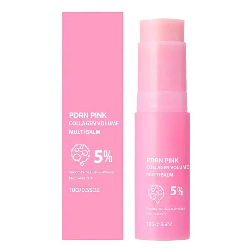 plastik PDRN Pink Collagen Multi Balm Stick NAD+Serum+Moisturizer Face Cream Skin Booster Collagen Wrinkle Face Body Hydrating Firming