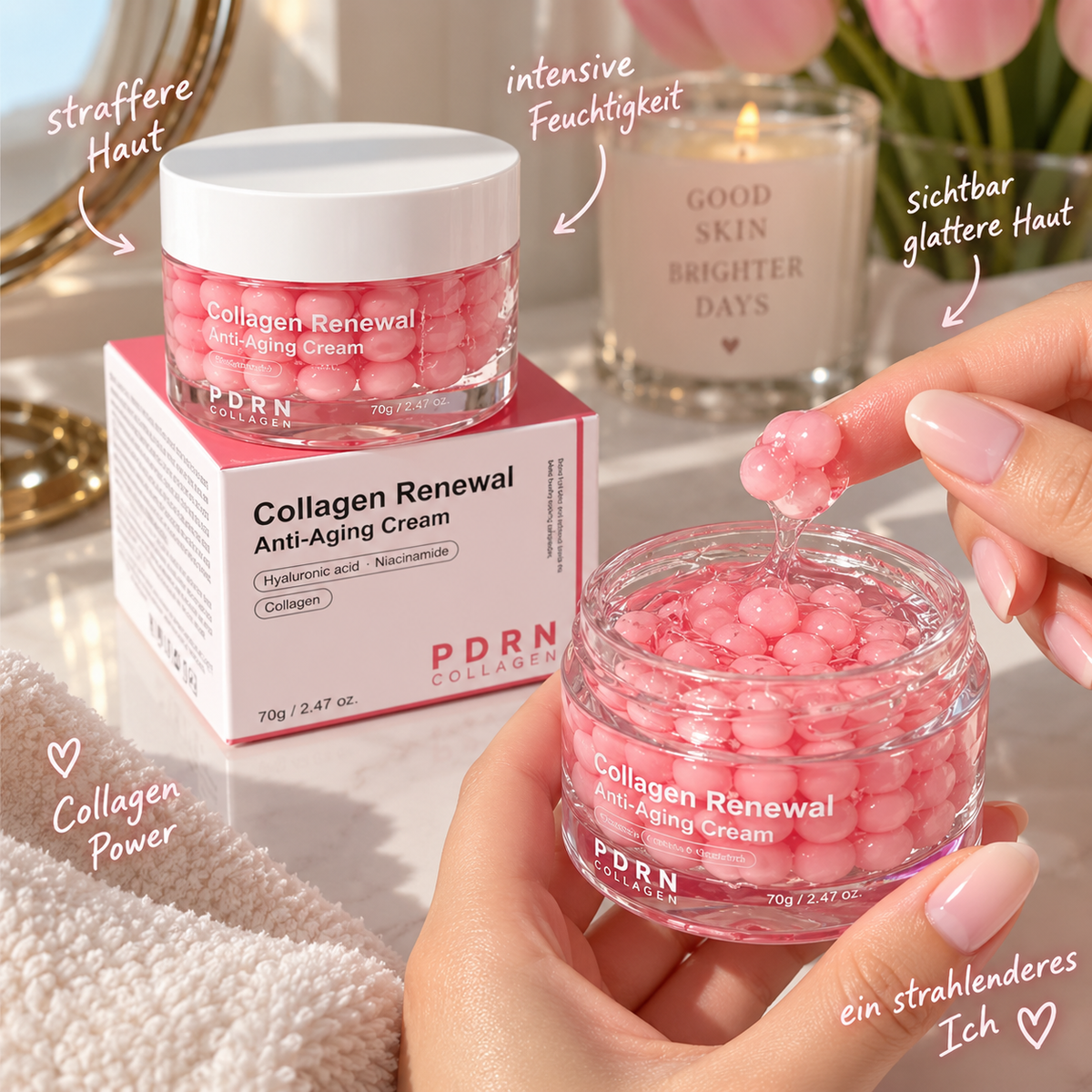 cream PDRN Pink Collagen Multi Balm Stick NAD+Serum+Moisturizer Face Cream Skin Booster Collagen Wrinkle Face Body Hydrating Firming
